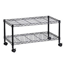 Honey-Can-Do Steel Wire Cart, 2 Tier, 19 1/2 inch;H x 36 inch;W x 18 inch;D, Black