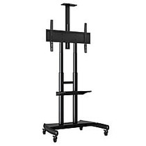 Luxor FP4000 Adjustable-Height Large-Capacity LCD TV Stand, 65 inch;H x 39 inch;W x 28 inch;D, Black
