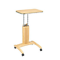 OSP Designs Precision Adjustable-Height Wood Laptop Cart, 36 inch;H x 20 inch;W x 17 inch;D, Maple