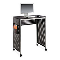 Safco Scoot Stand-Up Workstation - 38.5 inch; x 23.3 inch; x 41.8 inch; - Material: Steel, Fiberboard - Finish: Black, Laminate, Silver, Powder Coated
