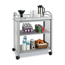 Safco; Impromptu 1-Shelf Steel Beverage Cart, 36 1/2 inch;H x 34 inch;W x 21 1/4 inch;D, Gray
