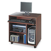 Safco; Ready-To-Use Woodgrain/Laminate Computer Workstation, 31 1/2 inch;H x 31 3/4 inch;W x 19 3/4 inch;D, Mahogany