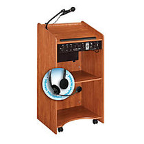 Oklahoma Sound Aristocrat Wireless Lectern, 46 inch;H x 25 inch;W x 20 inch;D, Cherry