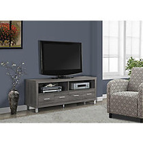 Monarch Specialties 4-Drawer TV Stand For TVs Up To 60 inch;, 24 inch;H x 60 inch;W x 16 inch;D, Dark Taupe