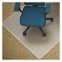 Lorell&trade; Low-Pile Carpet Chair Mat, Standard Lip, 36 inch;W x 48 inch;D, Clear