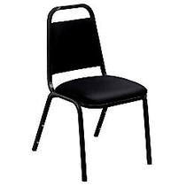 National Public Seating Standard Vinyl Padded Stack Chair, 33 inch;H x 16 inch;W x 15 3/4 inch;D, Black, Pack Of 4