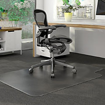 Deflect-o DuraMat Chairmat - Carpeted Floor - 60 inch; Length x 46 inch; Width - Lip Size 12 inch; Length x 25 inch; Width - Vinyl - Clear