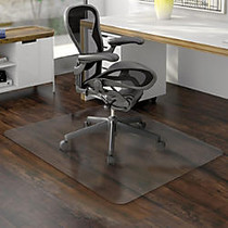 Deflect-o Nonstudded EconoMat Chairmat - Uncarpeted Floor - 60 inch; Length x 46 inch; Width - Vinyl - Clear