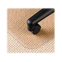 Deflect-o Standard Anti-static Chair Mat - Carpeted Floor - 60 inch; Length x 46 inch; Width - Vinyl - Clear