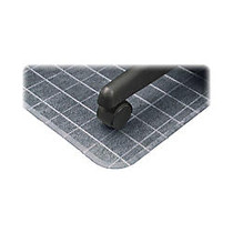 Deflect-o SuperMat Checkered Chair Mat - Office, Carpeted Floor - 48 inch; Length x 36 inch; Width - Lip Size 12 inch; Length x 20 inch; Width - Clear