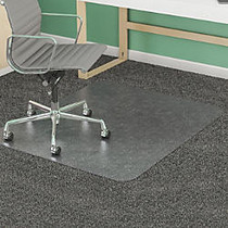 Deflect-O SuperMat Medium Weight Chair Mat For Carpet, 53 inch; x 45 inch;, Clear