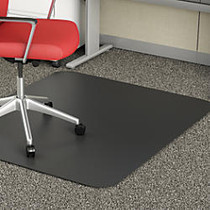 Deflect-O; Chair Mat For Medium-Pile Carpet, 36 inch;W x 48 inch;D, Black