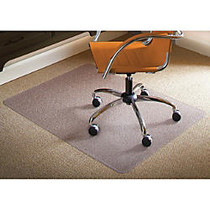 E.S.ROBBINS Gen7V Natural Origins Chair Mat - Floor, Carpeted Floor, Desk Protection, Workstation, Home, Office - 60 inch; Length x 46 inch; Width - Rectangle - Vinyl - Clear
