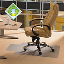 Ecotex Evolutionmat Chair Mat for Standard-pile Carpets - Home, Office, Carpet - 48 inch; Length x 36 inch; Width - Lip Size 10 inch; Length x 20 inch; Width - Rectangle - Polymer - Green Tint