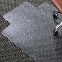 ES Robbins AnchorBar Lipped Chairmat - Carpeted Floor - 48 inch; Length x 36 inch; Width - Clear