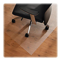 Floortex Cleartex XXL Ultmat Polycarbonate Chair Mat For Hard Floors/Low-Pile Carpet, 60 inch; x 60 inch;, Clear