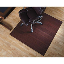 Realspace; Bamboo Roll-Up Chair Mat, 48 inch; x 52 inch;, Dark Cherry