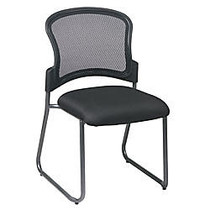 Office Star&trade; Pro-Line&trade; II Stackable Chair, Sled Base, 33 1/4 inch;H x 20 1/4 inch;W x 24 inch;D, Black