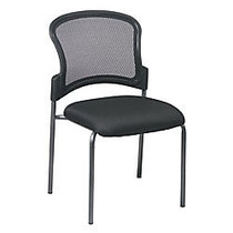 Office Star&trade; Pro-Line&trade; II Stackable Chair, Straight Legs, 33 1/4 inch;H x 20 1/4 inch;W x 24 inch;D, Black