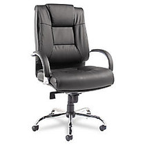 Alera; Ravino Big & Tall Series High-Back Swivel/Tilt Leather Chair, Black