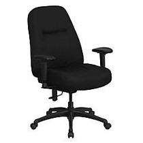 Flash Furniture HERCULES Big & Tall Fabric High-Back Swivel Office Chair With Extra Wide Seat, Black