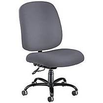 OFM Big & Tall Fabric Chair, 46 inch;H x 23 inch;W x 25 inch;D, Black Frame, Gray Fabric