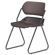 OFM Armless Stackable Chairs With Plastic Seat & Back, 31 inch;H x 20 inch;W x 20 inch;D, Black/Black Fabric, Set Of 4