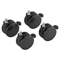 HON Adjustable-height Table Base Casters - 0.38 inch; Diameter - Plastic - Black