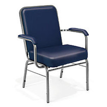 OFM Big And Tall Comfort Class Series Anti-Microbial Anti-Bacterial Arm Chairs, Navy, Set Of 4