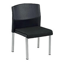 OFM Europa Convertible Chairs, 33 inch;H x 21 inch;W x 21 inch;D, Black Fabric, Set Of 4