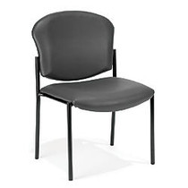 OFM Manor Series Anti-Microbial Anti-Bacterial Guest Reception Chair, Charcoal/Black