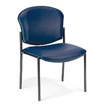 OFM Manor Series Anti-Microbial Anti-Bacterial Guest Reception Chair, Navy/Black