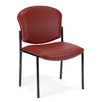 OFM Manor Series Anti-Microbial Anti-Bacterial Guest Reception Chair, Wine/Black
