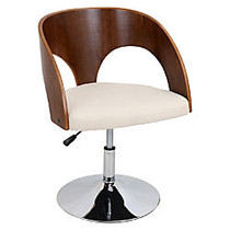 Lumisource Ava Chair, Cream/Chrome