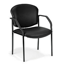 OFM Manor Series Anti-Microbial Anti-Bacterial Reception Chair With Arms, Black