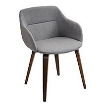 Lumisource Campania Chair, Gray/Walnut
