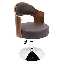 Lumisource Cello Chair, Brown/Chrome