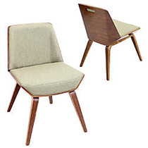 Lumisource Corazza Chair, Green/Walnut