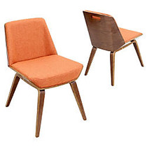 Lumisource Corazza Chair, Orange/Walnut