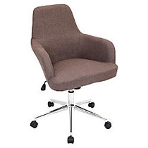 Lumisource Degree Chair, Brown/Chrome