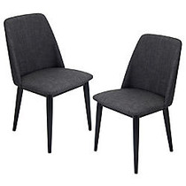 Lumisource Dining Chair, Tintori Dining Chair, Charcoal/Black