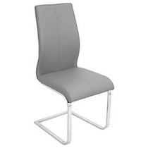 Lumisource Dynasty Chairs, Gray/Chrome, Set Of 2