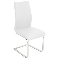 Lumisource Dynasty Chairs, White/Chrome, Set Of 2