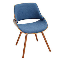 Lumisource Fabrizzi Chair, Denim Blue/Walnut