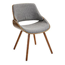 Lumisource Fabrizzi Chair, Gray/Walnut