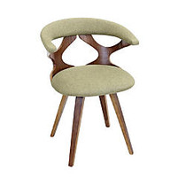 Lumisource Gardenia Chair, Green/Walnut