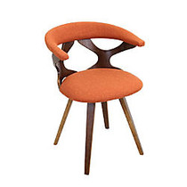 Lumisource Gardenia Chair, Orange/Walnut