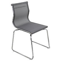 LumiSource Mirage Mesh Conference/Guest Chair, 35 inch;H x 22 inch;W x 20 1/2 inch;L, Silver/Chrome