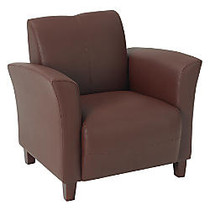 Office Star; Breeze Eco-Leather Club Chair, 32 inch;H x 32 1/2 inch;W x 28 1/2 inch;D, Wine