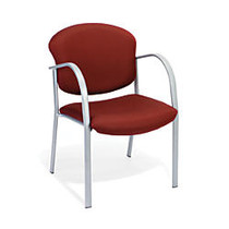 OFM Danbelle Series Contract Reception Chair, Burgundy/Silver